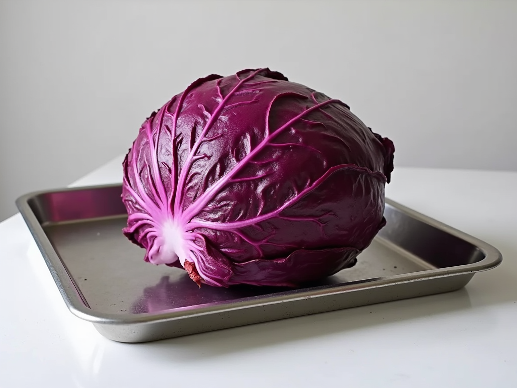 Fresh red cabbage head